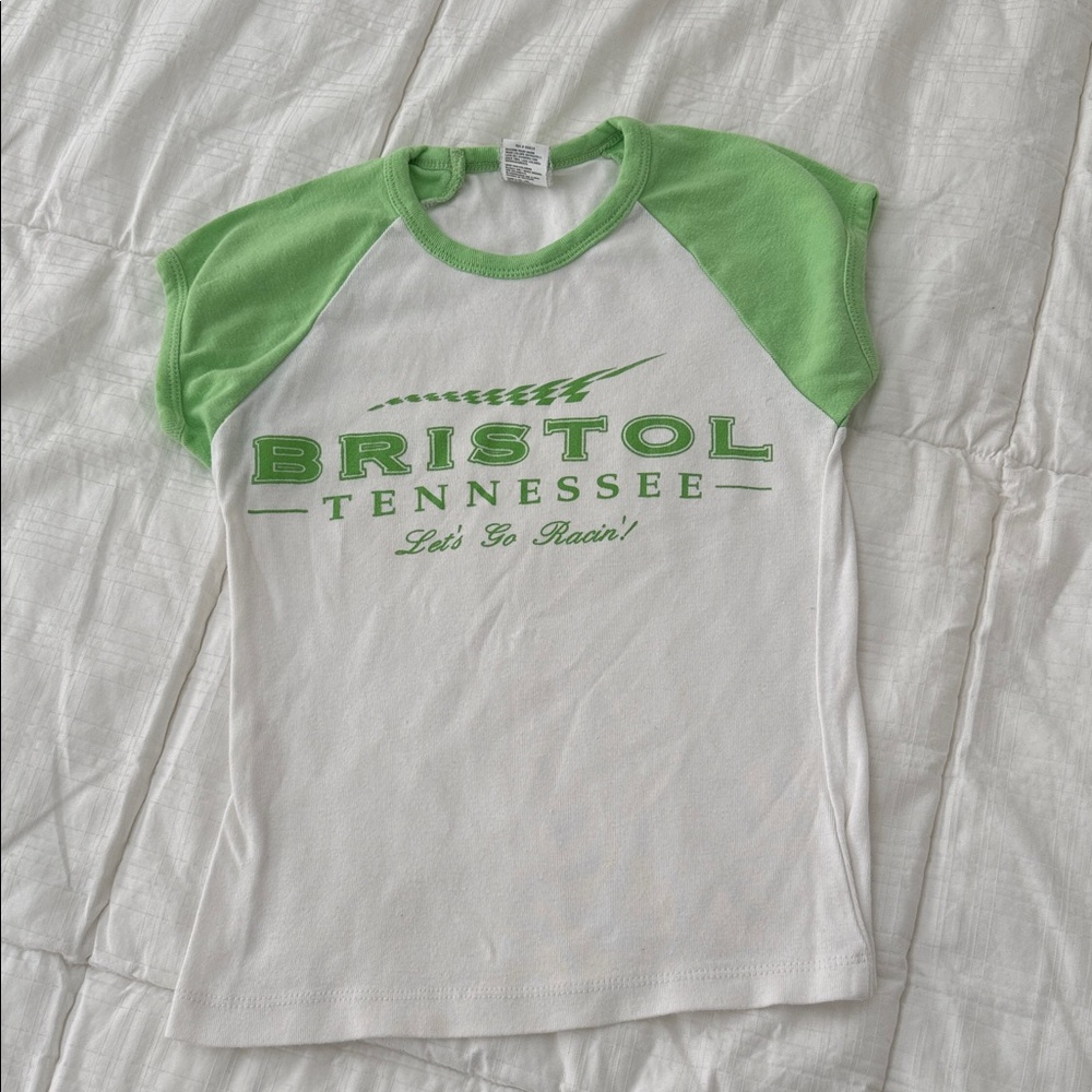 Women’s baby doll t-shirt - White & Light Green
